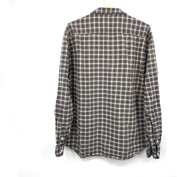 Denim Supply Ralph Lauren Men Size XXL Shirt Button Down Top Blue Checker Plaid - Picture 4 of 6